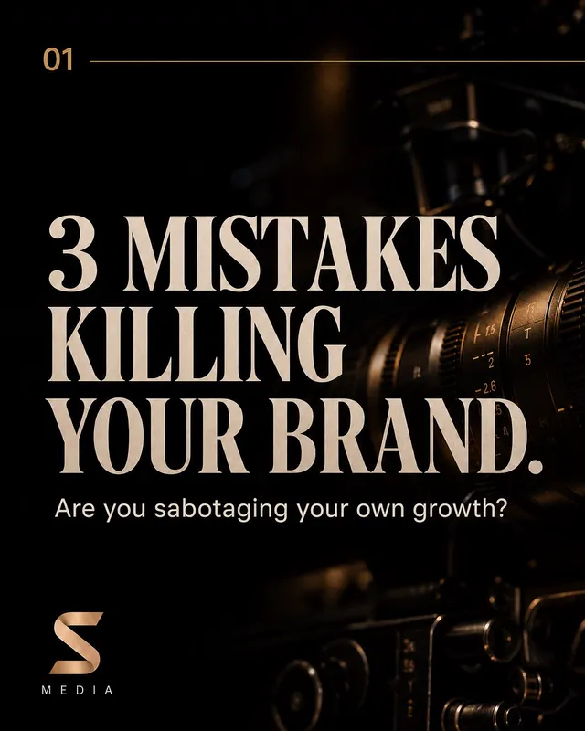 Carousel cover: 3 MISTAKES KILLING YOUR BRAND. Are you sabotaging your own growth?