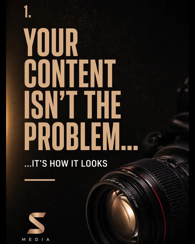 Carousel cover: YOUR CONTENT ISN’T THE PROBLEM… …IT’S HOW IT LOOKS