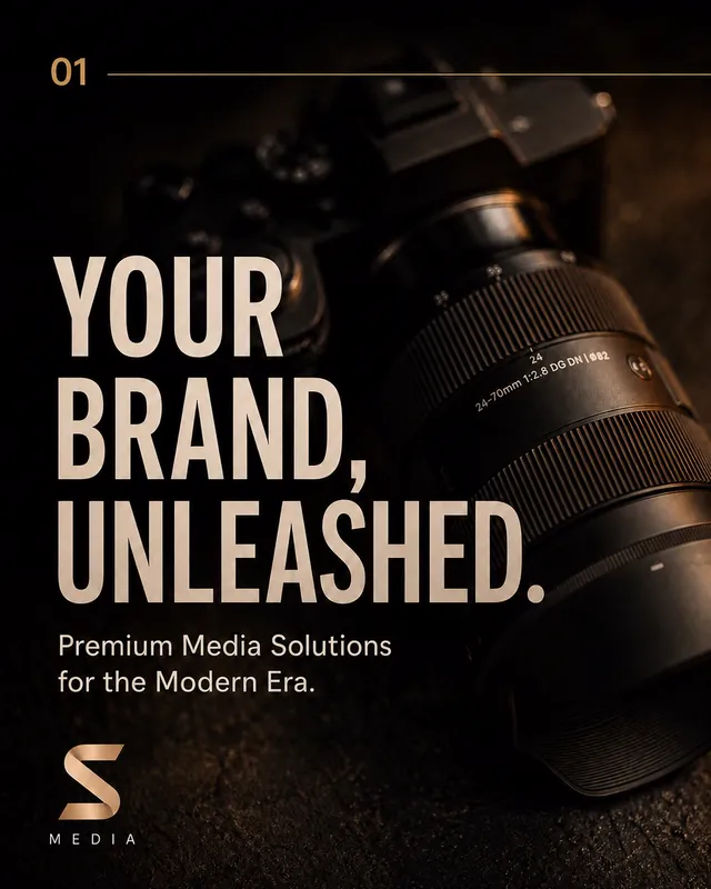 Carousel cover: YOUR BRAND, UNLEASHED. Premium Media Solutions for the Modern Era.
